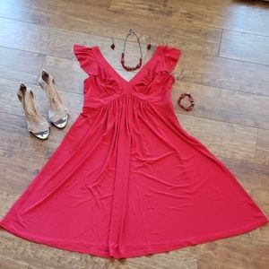 Stunning lipstick Red dress